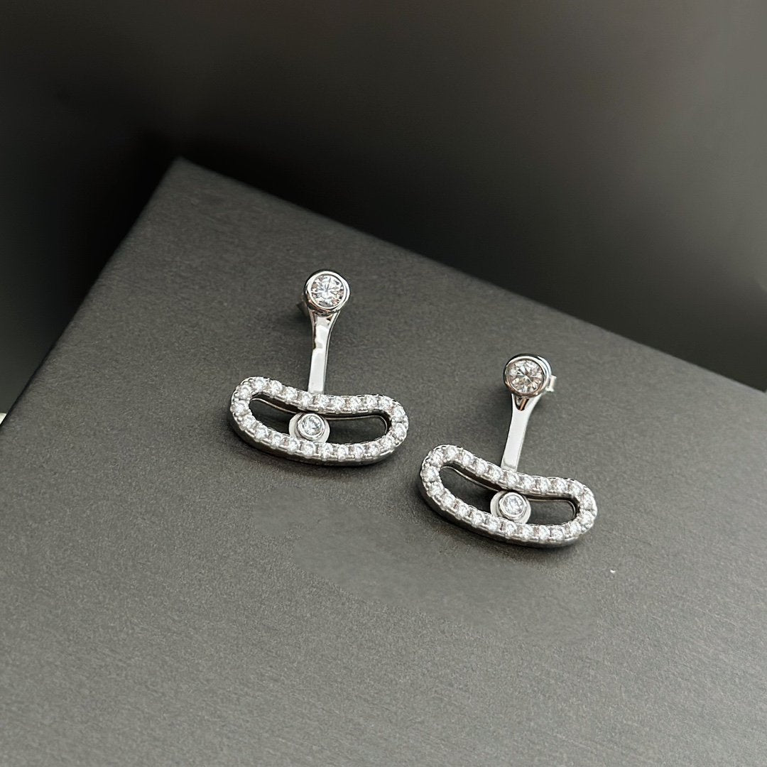[Triumph Jewelry]MOVE UNO SILVER DIAMOND EARRINGS
