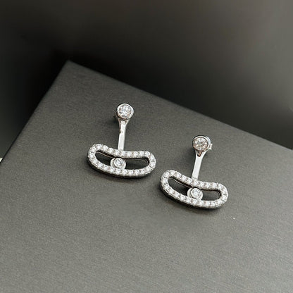 [Triumph Jewelry]MOVE UNO SILVER DIAMOND EARRINGS