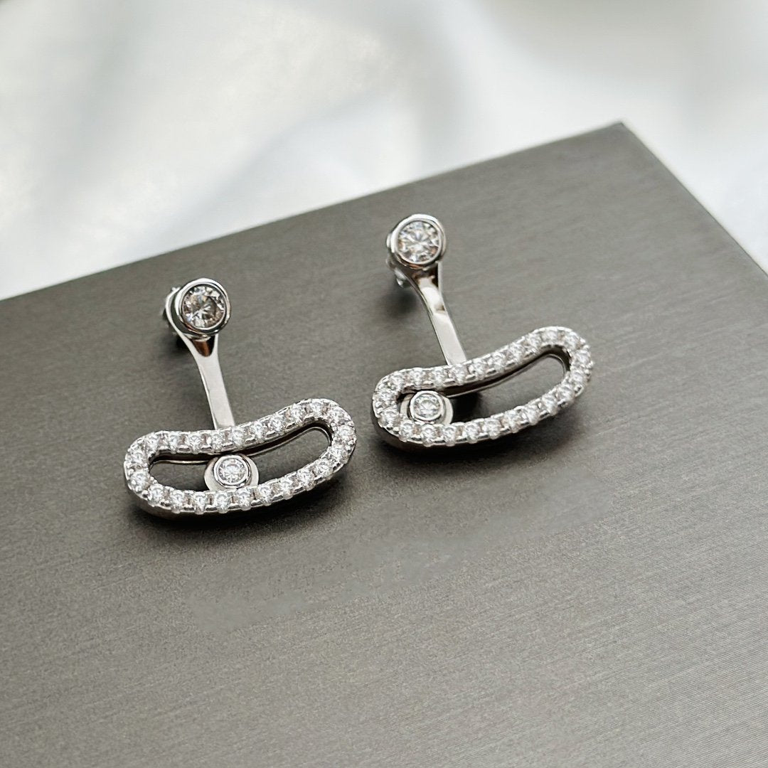 [Triumph Jewelry]MOVE UNO SILVER DIAMOND EARRINGS