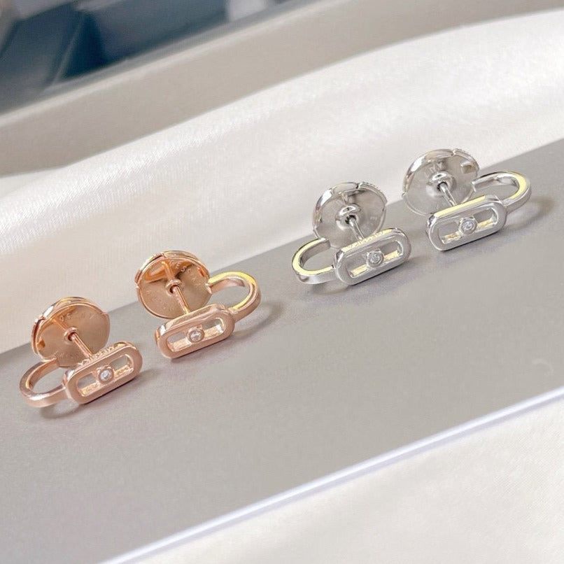 [Triumph Jewelry]CREOLES MOVE UNO MINI 1 DIAMOND EARRINGS