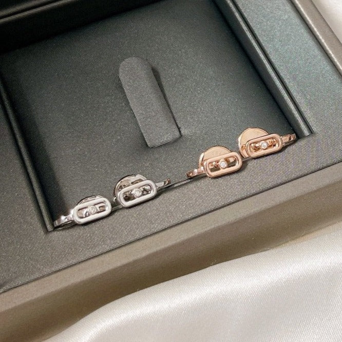 [Triumph Jewelry]CREOLES MOVE UNO MINI 1 DIAMOND EARRINGS