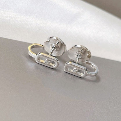 [Triumph Jewelry]CREOLES MOVE UNO MINI 1 DIAMOND EARRINGS