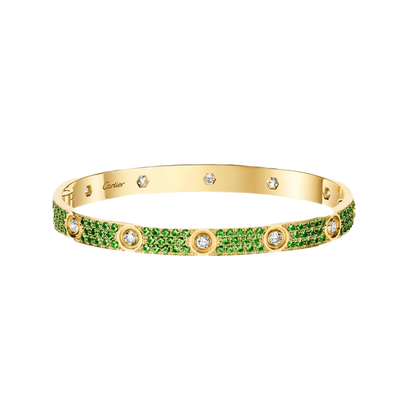 [Triumph Jewelry]2026 PAVE GEMSTONE LOVE BRACELET 6.1MM 10 DIAMONDS