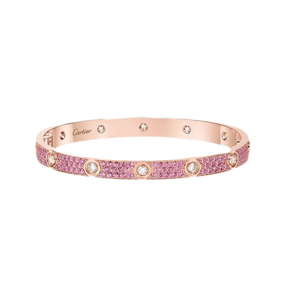 [Triumph Jewelry]2026 PAVE GEMSTONE LOVE BRACELET 6.1MM 10 DIAMONDS