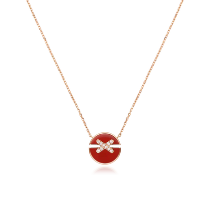 [Triumph Jewelry]JEUX DE ROSE GOLD DIAMOND NECKLACE