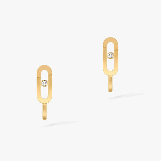 [Triumph Jewelry]CREOLES MOVE UNO MINI 1 DIAMOND EARRINGS
