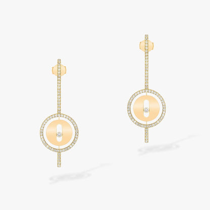 [Triumph Jewelry]LUCKY MOVE ARROW PINK GOLD DIAMOND EARRINGS
