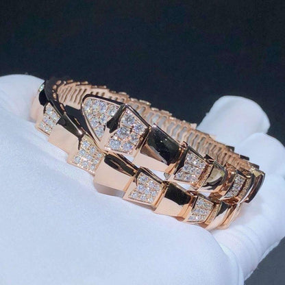 [Triumph Jewelry]SERPENTI WIDE BRACELET PINK GOLD DIAMOND
