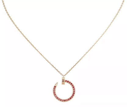 [Triumph Jewelry]JUSTE NECKLACE GOLD RED DIAMONDS