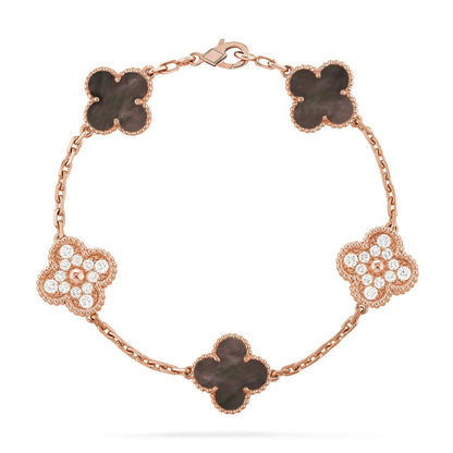 [Triumph Jewelry] CLOVER 5 MOTIF GRAY MOP BRACELET COLLECTION