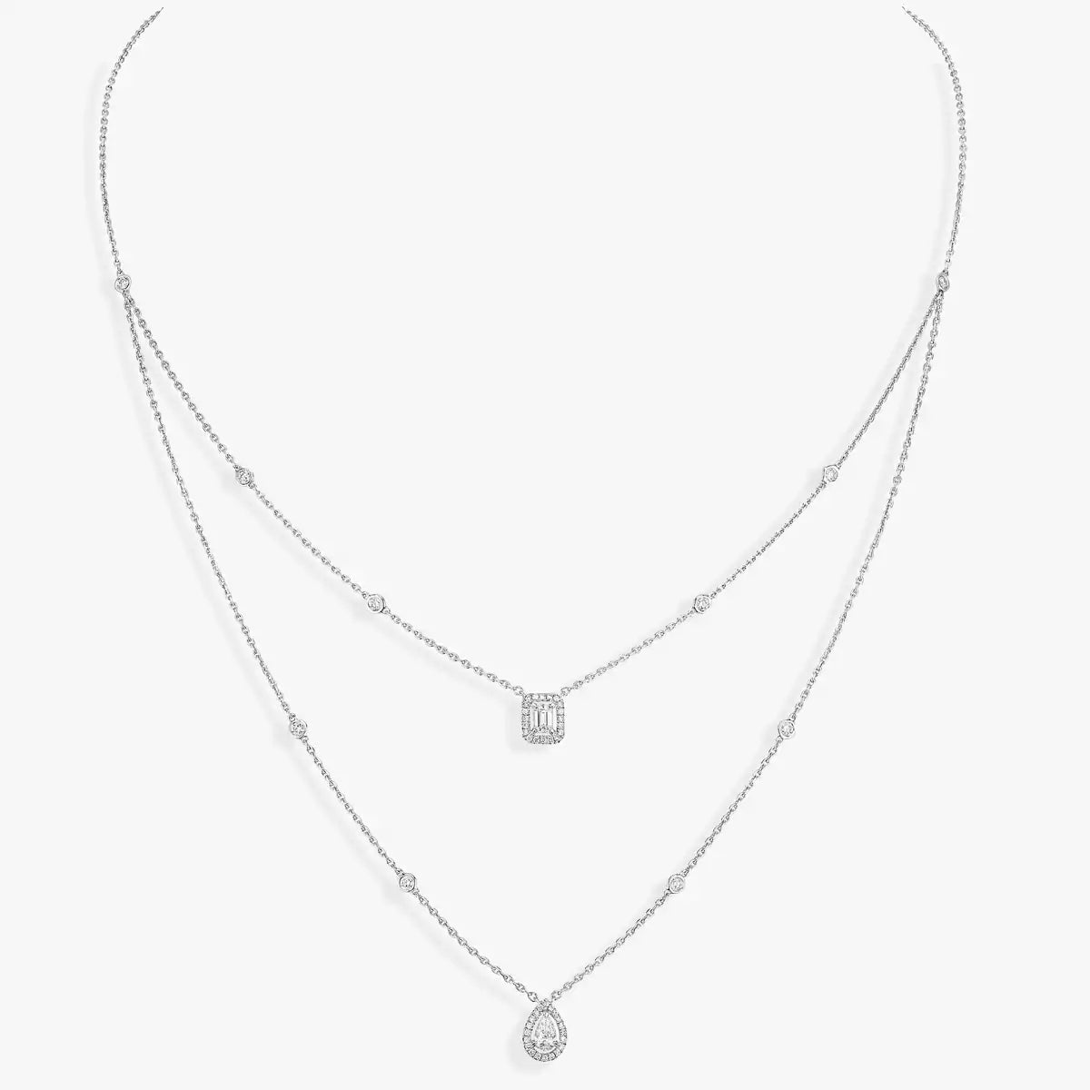 [Triumph Jewelry]Diamond Necklace My Twin 2 Rows