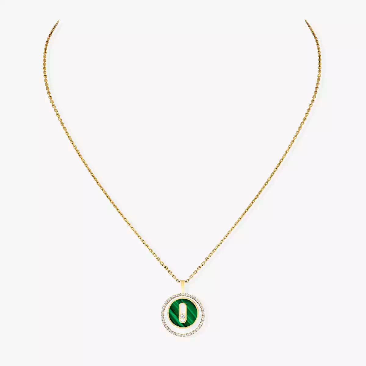 [Triumph Jewelry]Lucky Move Diamond Necklace in Rose Gold and White Mother-of-Pearl