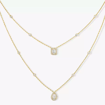 [Triumph Jewelry]Diamond Necklace My Twin 2 Rows