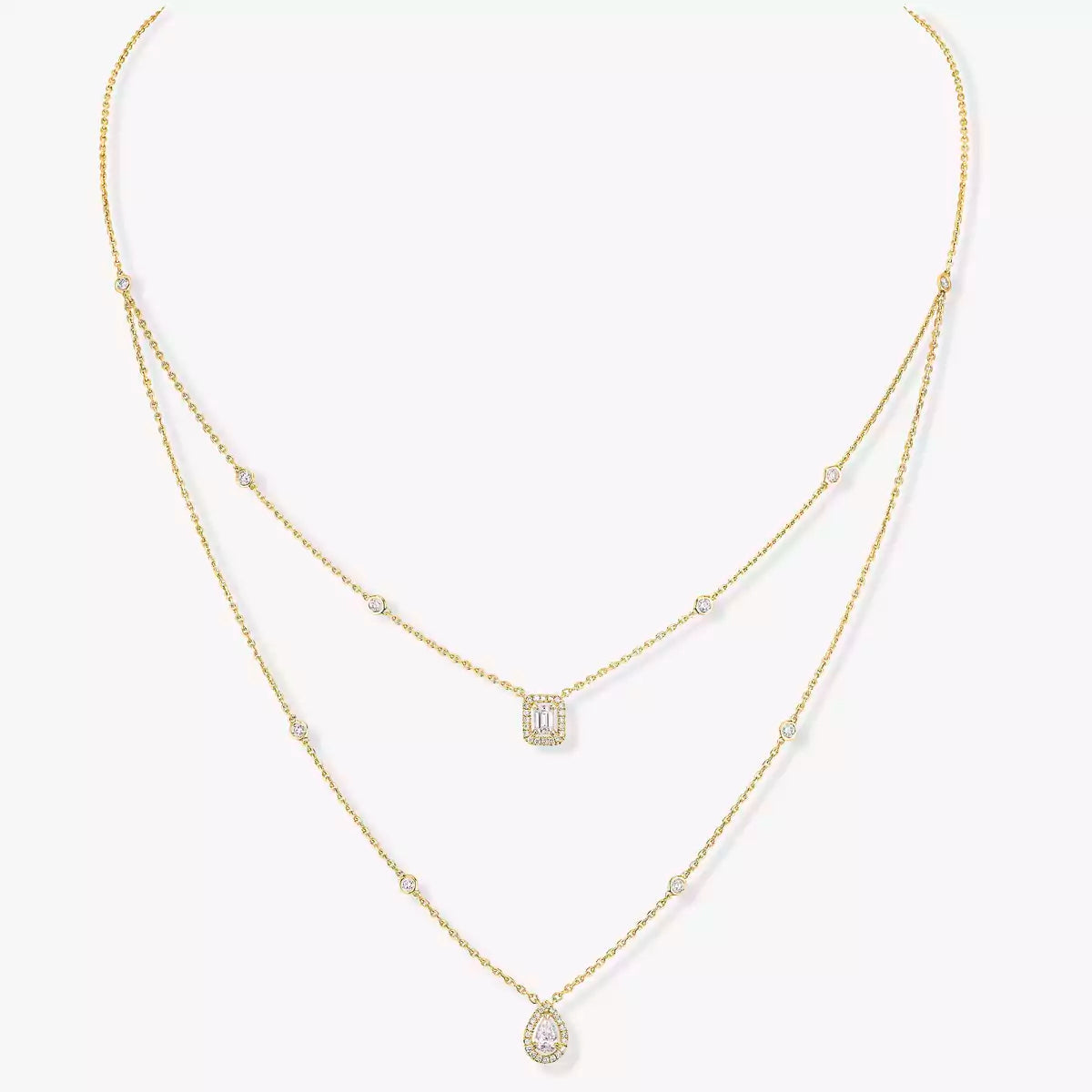 [Triumph Jewelry]Diamond Necklace My Twin 2 Rows