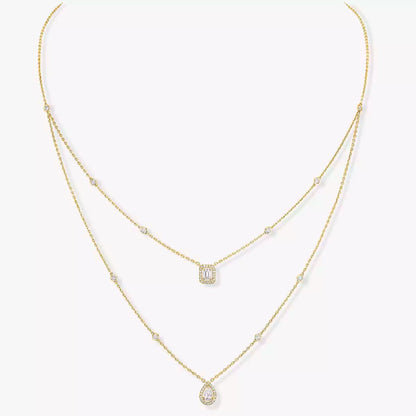 [Triumph Jewelry]Diamond Necklace My Twin 2 Rows