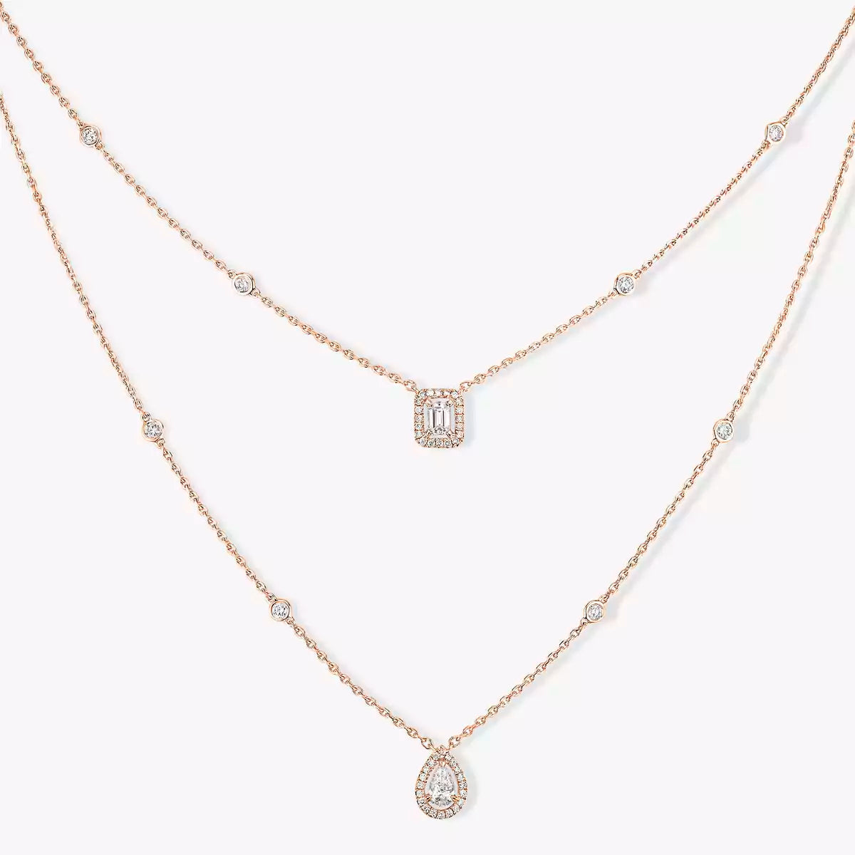 [Triumph Jewelry]Diamond Necklace My Twin 2 Rows