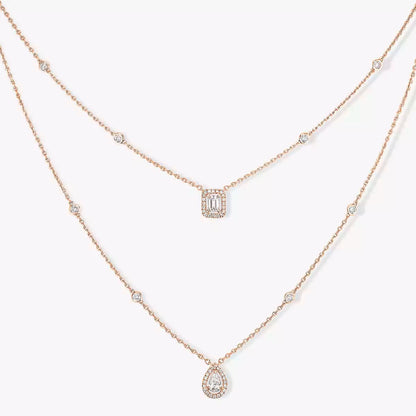 [Triumph Jewelry]Diamond Necklace My Twin 2 Rows