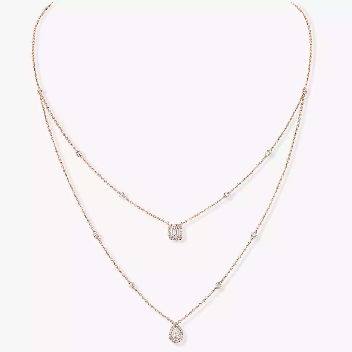 [Triumph Jewelry]Diamond Necklace My Twin 2 Rows