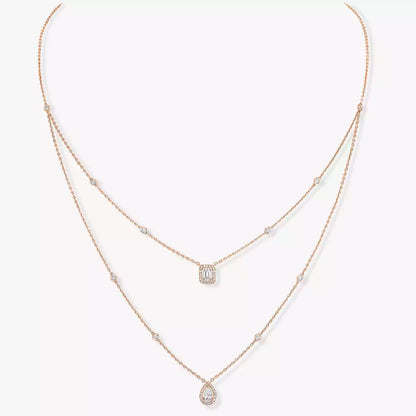 [Triumph Jewelry]Diamond Necklace My Twin 2 Rows