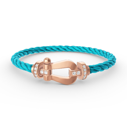 [Triumph Jewelry]FORCE LARGE HORSESHOE HALF DIAMOND BRACELET ROSE GOLD