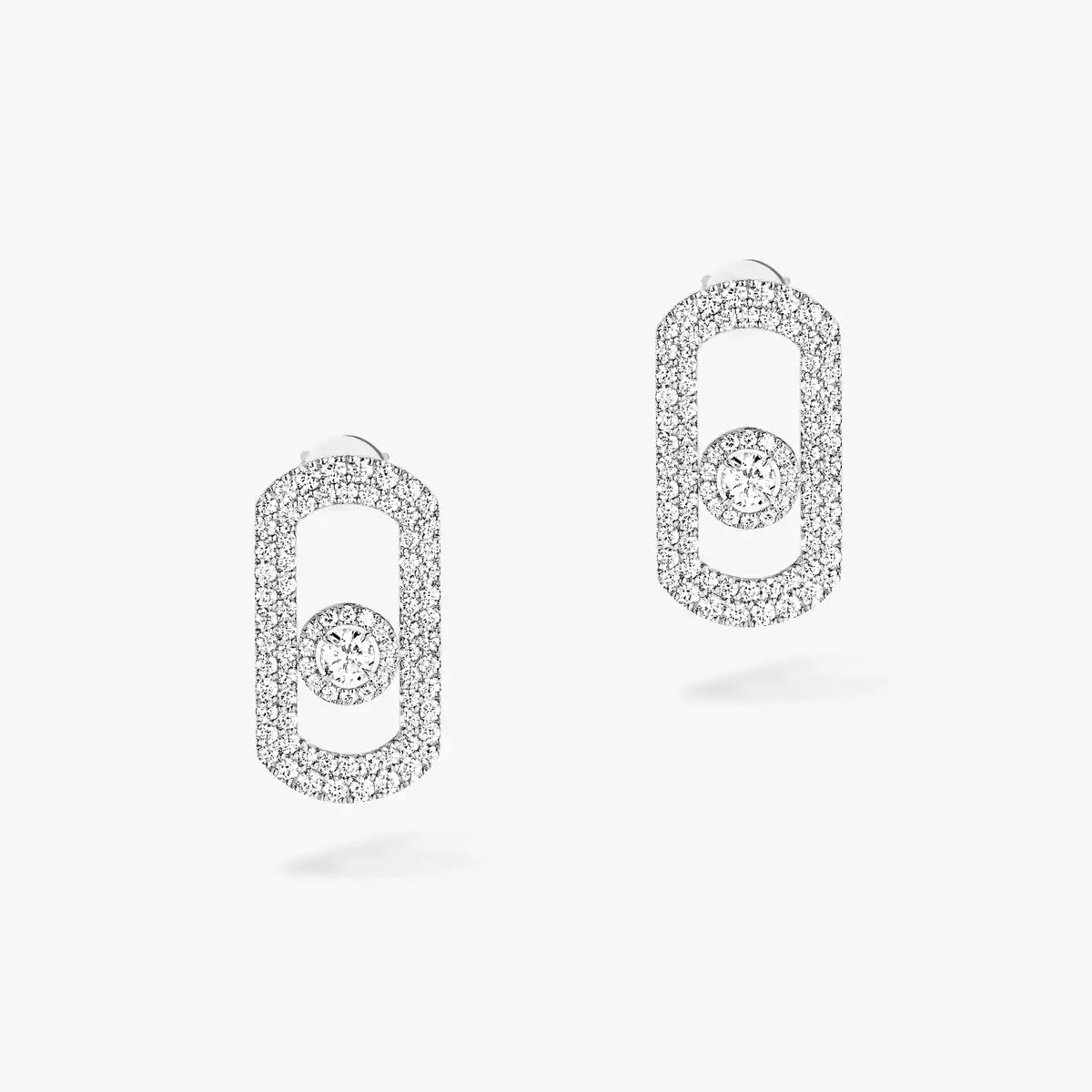 [Triumph Jewelry]So Move Pave_-Set Diamond Earrings in Silver