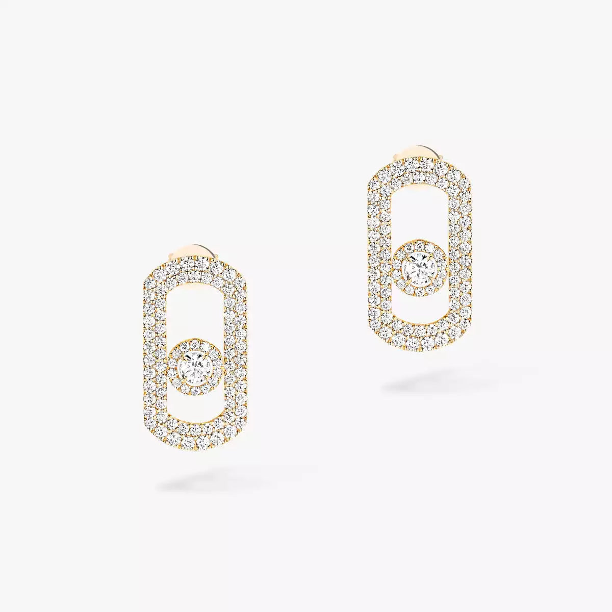 [Triumph Jewelry]So Move Pave_-Set Diamond Earrings in Silver