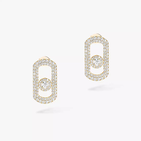 [Triumph Jewelry]So Move Pave_-Set Diamond Earrings in Silver