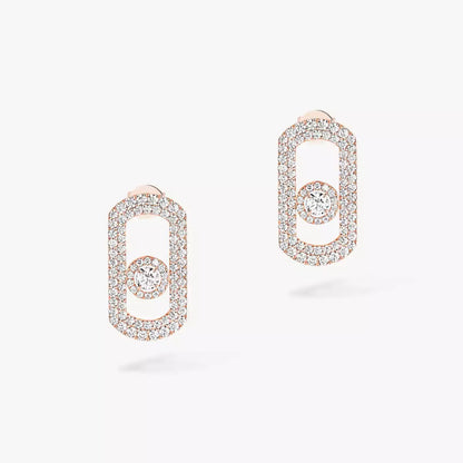 [Triumph Jewelry]So Move Pave_-Set Diamond Earrings in Silver