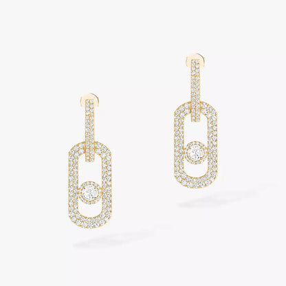 [Triumph Jewelry]So Move XL Pave_-Set Diamond Pendant Earrings