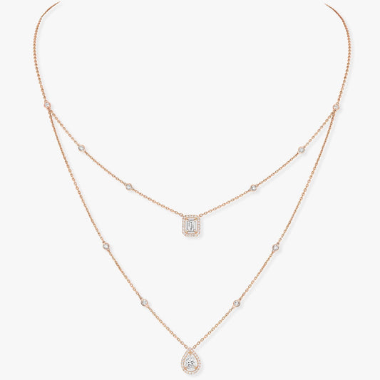 [Triumph Jewelry]MY TWIN 2 ROW DIAMOND NECKLACE