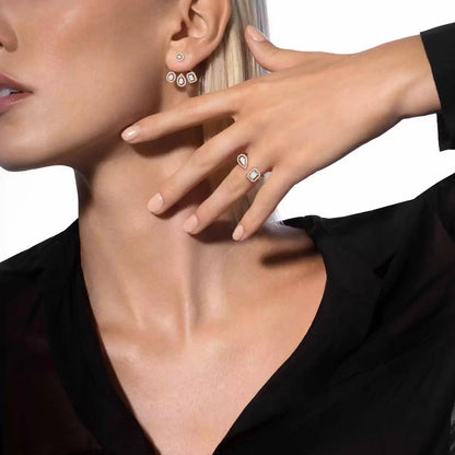 [Triumph Jewelry] My Twin Trio  Diamond Earrings