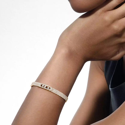 [Triumph Jewelry]Move Noa Full Pavé Diamond Bangle Bracelet