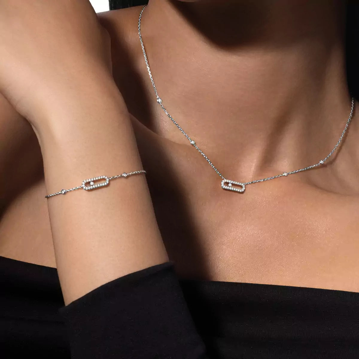 [Triumph Jewelry]Diamond Necklace Move Uno