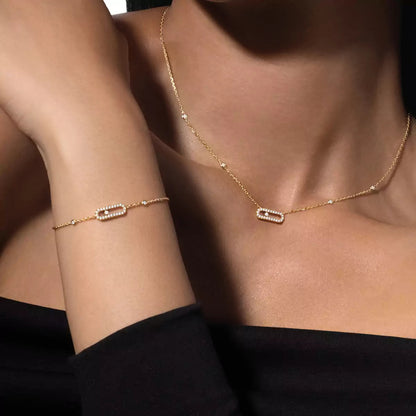[Triumph Jewelry]Diamond Necklace Move Uno