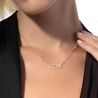 [Triumph Jewelry] Baby Move Gold Diamond Necklace