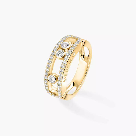 [Triumph Jewelry] Move Gold Diamond Pave_ Ring