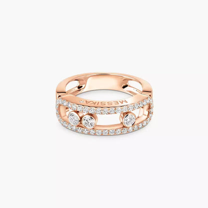 [Triumph Jewelry] Move Gold Diamond Pave_ Ring
