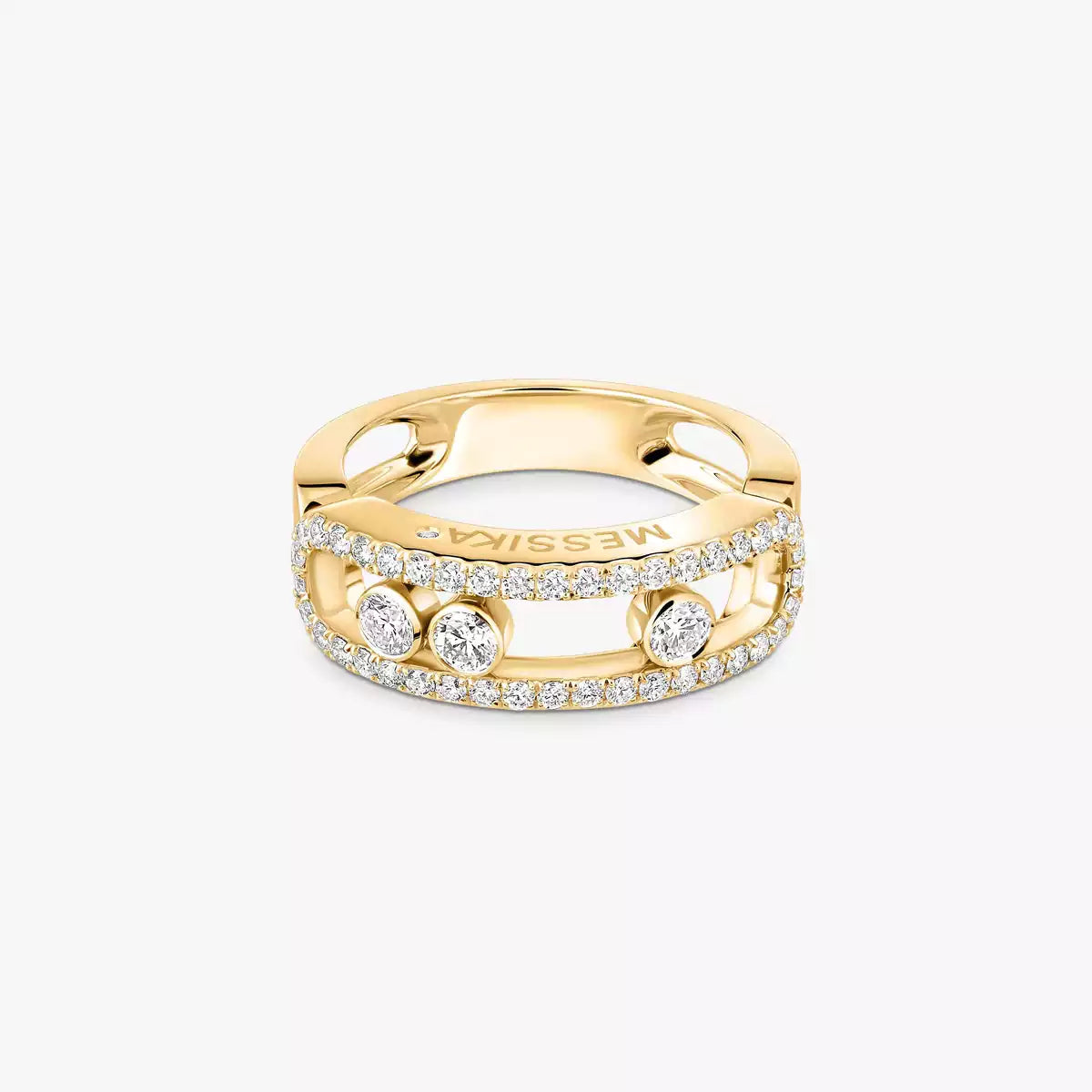 [Triumph Jewelry] Move Gold Diamond Pave_ Ring