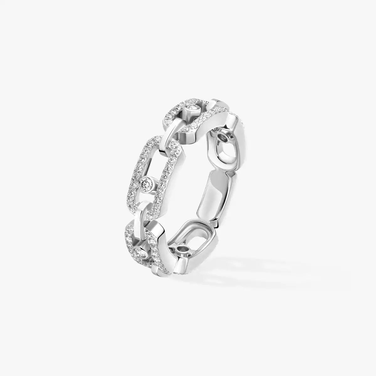 [Triumph Jewelry]Move Link Pave_-Set Diamond Ring in Gold