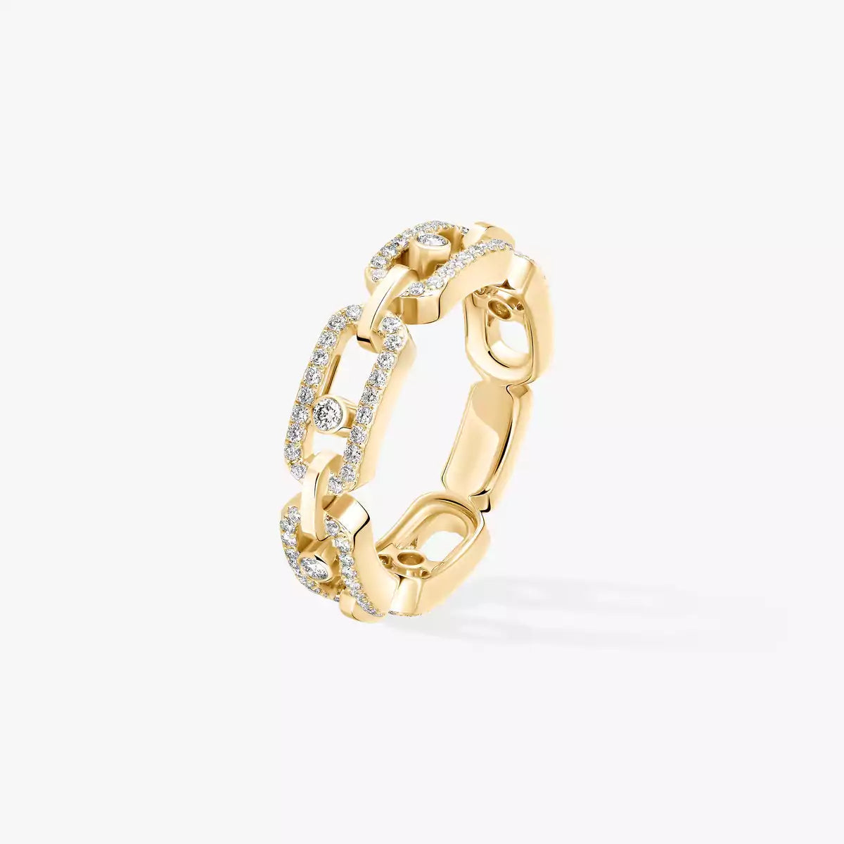 [Triumph Jewelry]Move Link Pave_-Set Diamond Ring in Gold