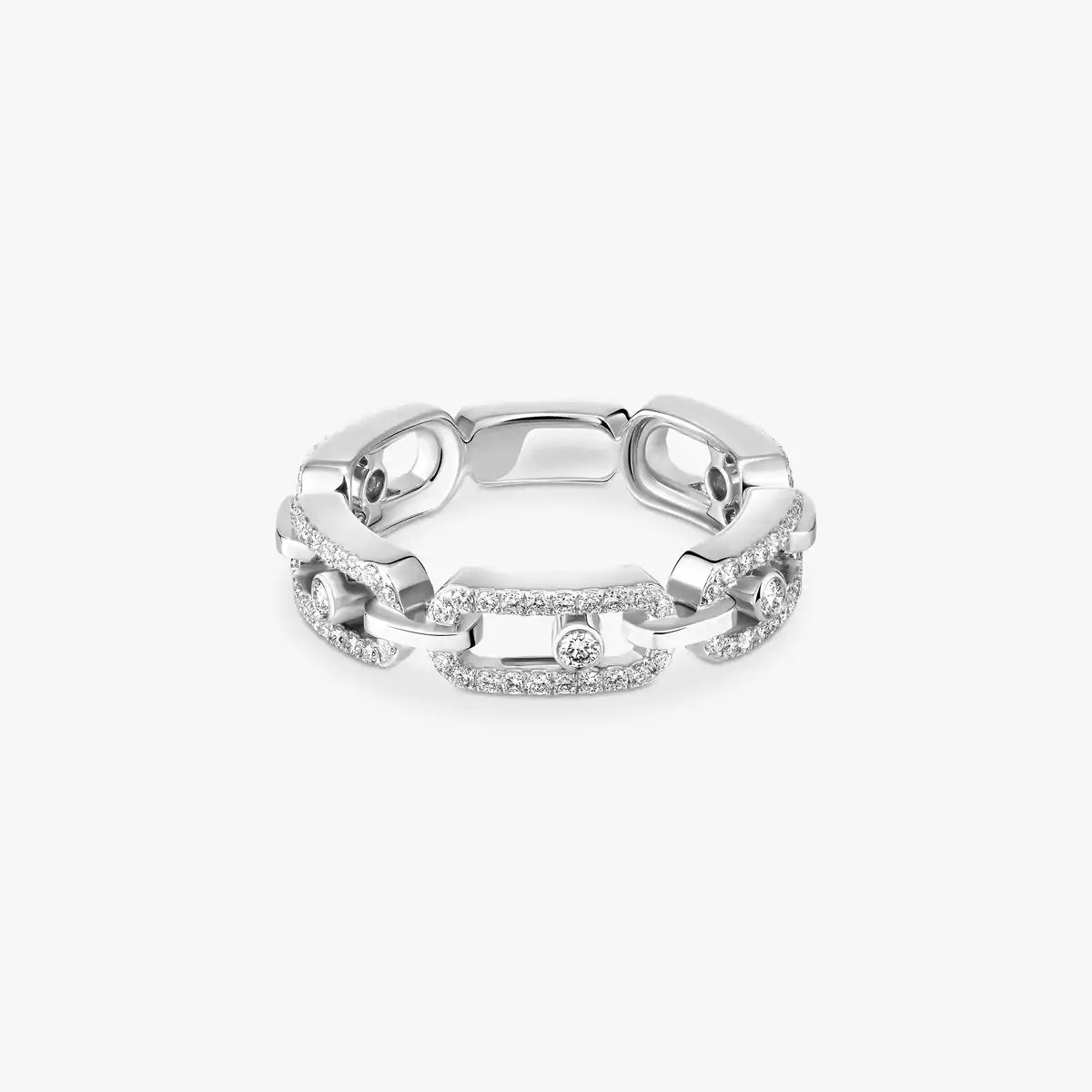 [Triumph Jewelry]Move Link Pave_-Set Diamond Ring in Gold