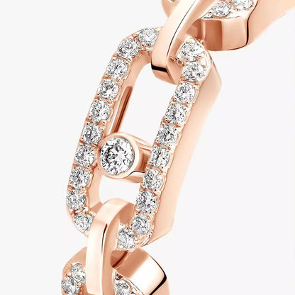 [Triumph Jewelry]Move Link Pave_-Set Diamond Ring in Gold