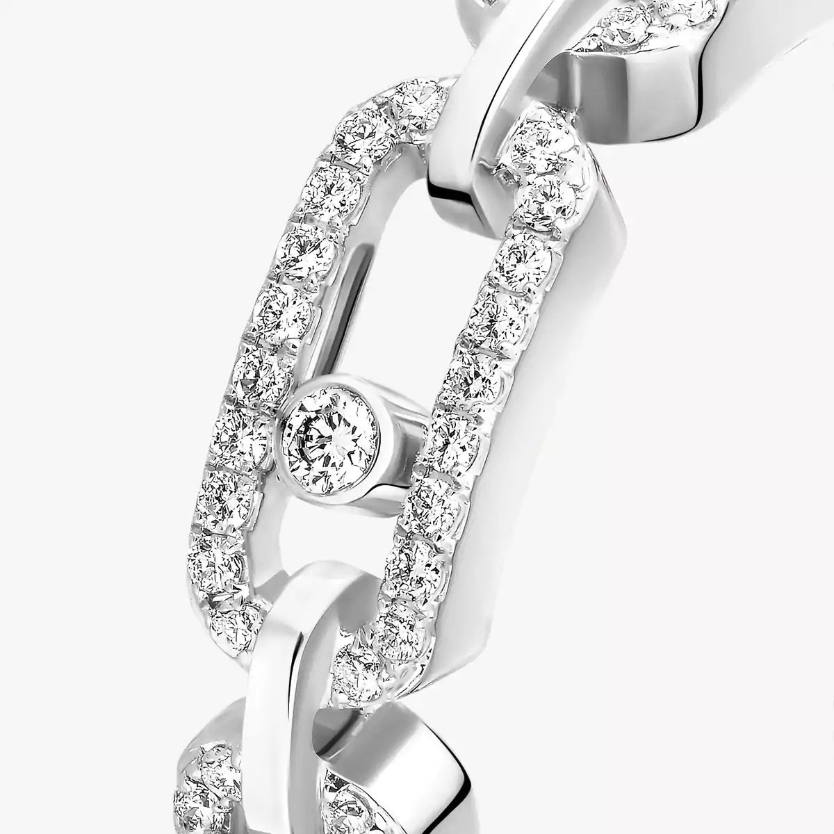 [Triumph Jewelry]Move Link Pave_-Set Diamond Ring in Gold