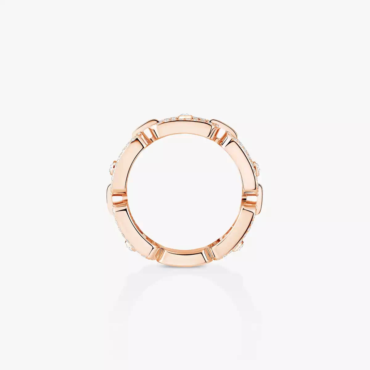 [Triumph Jewelry]Move Link Pave_-Set Diamond Ring in Gold
