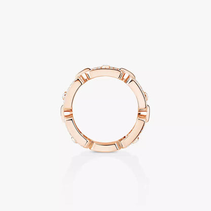 [Triumph Jewelry]Move Link Pave_-Set Diamond Ring in Gold