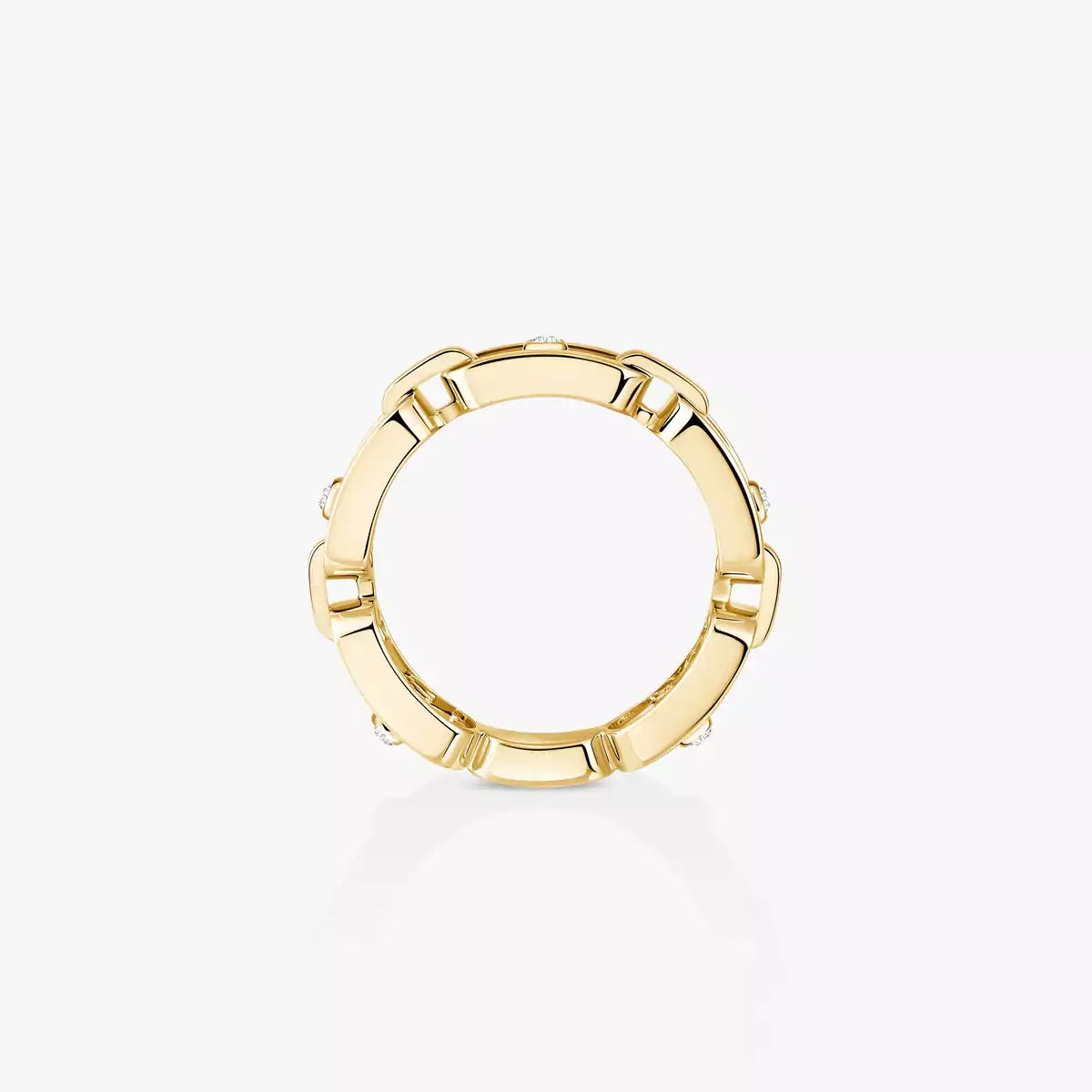 [Triumph Jewelry]Move Link Pave_-Set Diamond Ring in Gold
