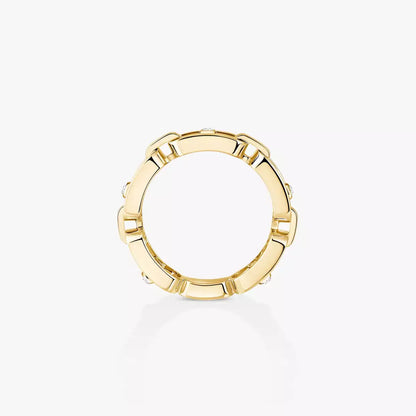[Triumph Jewelry]Move Link Pave_-Set Diamond Ring in Gold