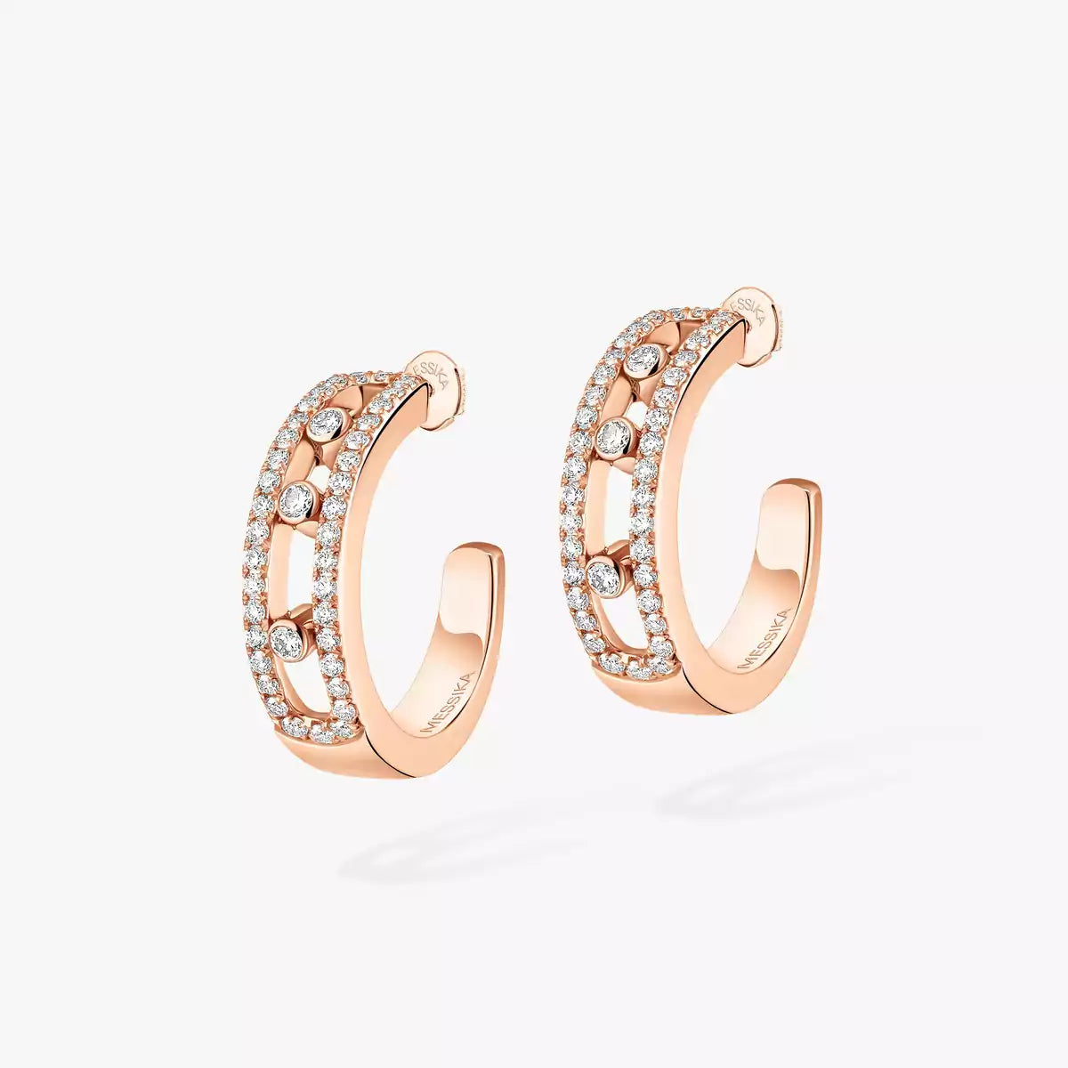 [Triumph Jewelry]Diamond Pave_ Hoop Earrings Move