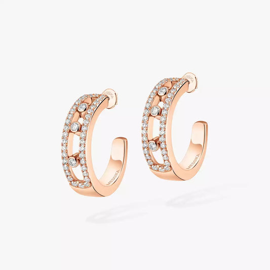 [Triumph Jewelry]Diamond Pave_ Hoop Earrings Move