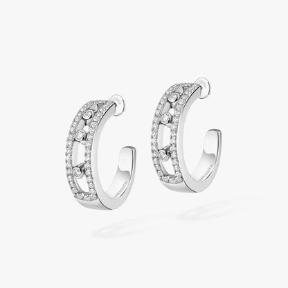 [Triumph Jewelry]Diamond Pave_ Hoop Earrings Move